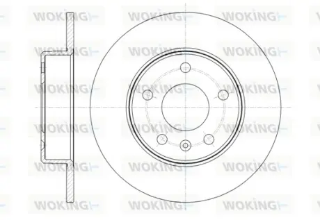 Диск гальмівний задній (кратно 2) (вир-во Remsa) Opel Astra H Zafira B (D61468.00) WOKING D6146800