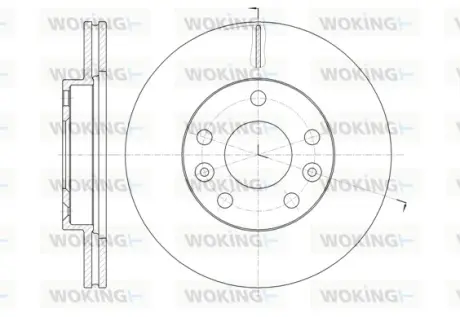 Диск гальмівний передній (кратно 2) (вир-во Remsa) Renault Duster I (D61478.10) WOKING D6147810