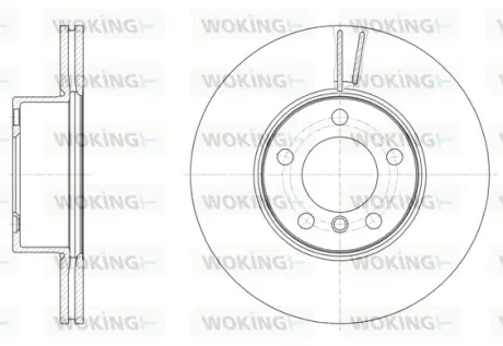Диск гальмівний передній (кратно 2) (вир-во Remsa) BMW 3E90 3F30 X1E84 (D61496.10) WOKING D6149610
