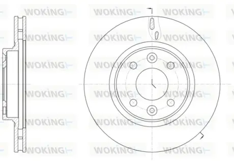 Диск гальмівний передній (кратно 2) (вир-во Remsa) Renault Clio IV Logan Sandero II / Smart 14> (D61535.10) WOKING D6153510