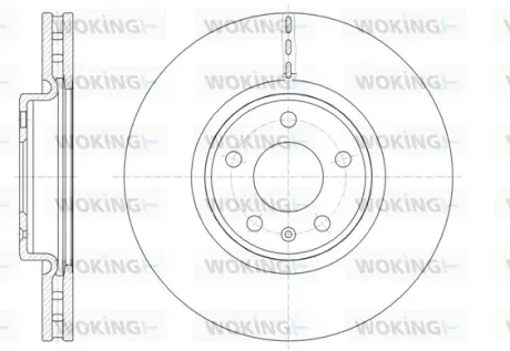 Гальмівний диск пер. Q5/A4/A6/A6/A7/A5/Q5/A4 08- WOKING D6154310
