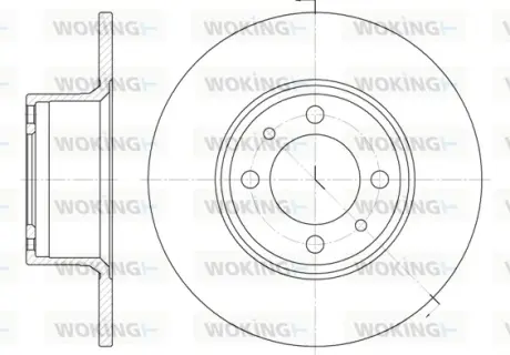 Гальмівний диск Lada 2101-2107 (252х10) WOKING D615600