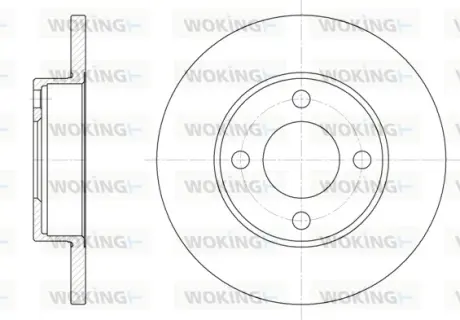 Гальмівний диск Woking WOKING D6181.00
