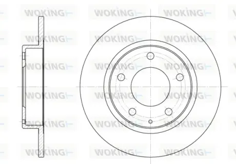 Гальмівний диск задн. 626/Capella/MX6/Probe/Telstar (91-21) WOKING D620600