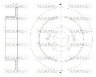 Диск гальмівний задній (кратно 2) (вир-во Remsa) Ssang Yong Korando 10> (D62096.00) WOKING D6209600