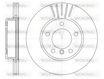 Гальмівний диск Woking  WOKING D6324.10