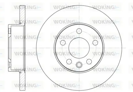 Гальмівний диск Woking WOKING D6550.00
