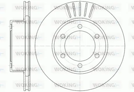 Гальмівний диск передн. 4 RUNNER III /LAND CRUISER 90 2.7-3.4 95-02 WOKING D656210