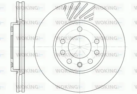 Диск гальмівний передній (кратно 2) (вир-во Remsa) Opel Astra G H Zafira A / Meriva A / Combo C (D6584.10) WOKING D658410