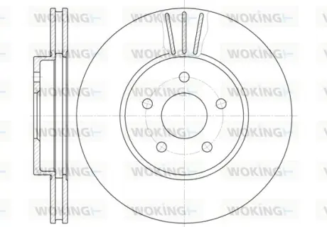 Диск гальмівний передній (кратно 2) (вир-во Remsa) Ford Mondeo III (D6607.10) WOKING D660710