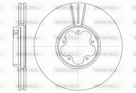 Гальмівний диск Woking  WOKING D6608.10