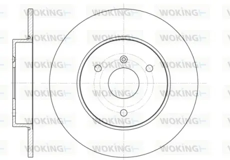 Гальмівний диск пер. Fortwo/Roadster/Cabrio/City Coupe/Crossblade 98-07 WOKING D661700