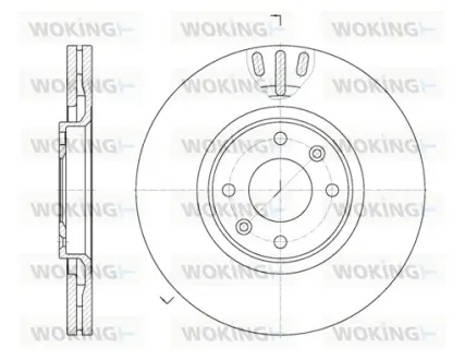 Диск гальмівний передній (кратно 2) (вир-во Remsa) PSA C4 I 207 307 (D6657.10) WOKING D665710