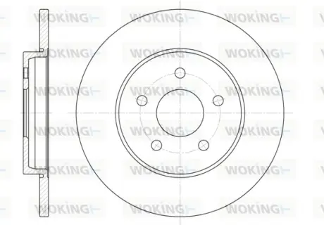 Гальмівний диск задн. XType/Mondeo/Mondeo 00-11 WOKING D666100