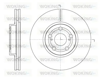 Гальмівний диск Woking WOKING D6701.10