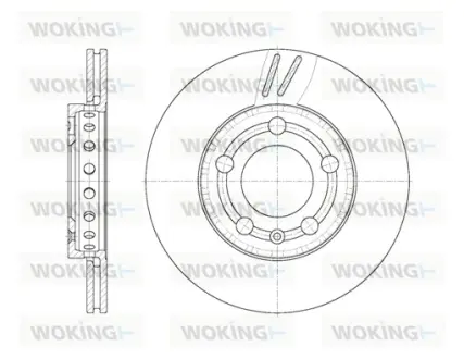 Диск гальмівний (передній) Skoda Octavia/Fabia/VW Polo 1.2-1.4 99- (238,7x18) WOKING D6709.10