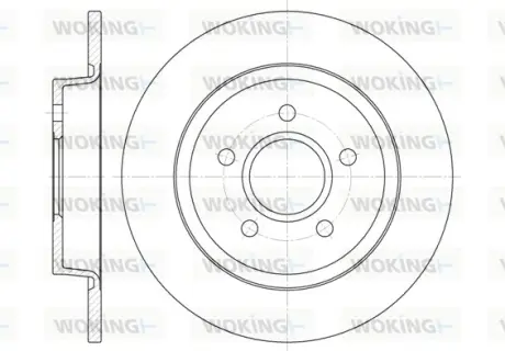 Диск гальмівний задній (кратно 2) (вир-во Remsa) Ford Focus II C-max (D6712.00) WOKING D671200
