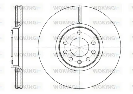 Диск гальмівний передній (кратно 2) (вир-во Remsa) Opel Astra H Zafira B Meriva B Corsa D E (D6729.10) WOKING D672910