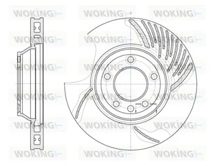Диск гальмівний передній лівий (вир-во Remsa) Porsche Cayenne I II (D6769.10) WOKING D676910