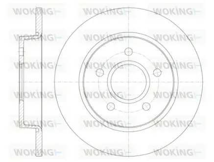 Диск гальмівний задній (кратно 2) (вир-во Remsa) Ford Focus II C-max (D6846.00) WOKING D684600