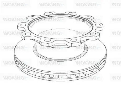 Гальмівний диск Woking WOKING NSA1081.20