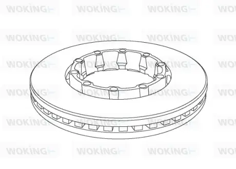 Гальмівний диск Woking WOKING NSA1152.20