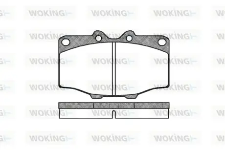 Гальмівні колодки зад. Toyota Land Cruiser 84- WOKING P032300