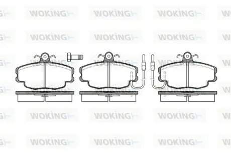 Колодки дискового тормоза WOKING P0413.02