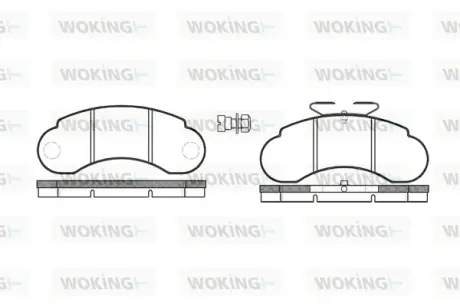 Колодки гальмівні (передні) MB 100 88-96 WOKING P0423.20