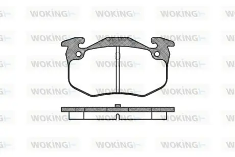 Колодки гальмівні (задні) Citroen Saxo/Xsara/Peugeot 105/205/206/306/309 84- WOKING P0443.60