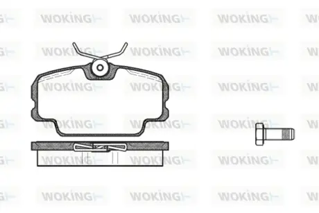 Колодки дискового тормоза WOKING P045300