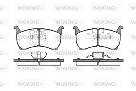 Гальмівна колодка дискова Woking WOKING P0643.00