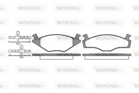 Колодки гальмівні (передні) Seat Cordoba/Ibiza II/VW Golf/Jetta II /Passat 73-02 WOKING P0713.00