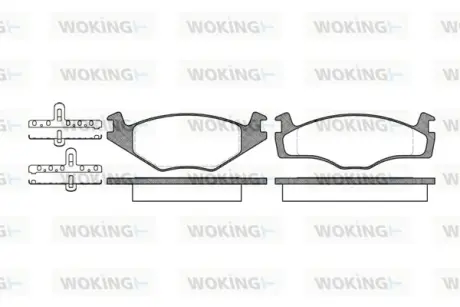 Колодки дискового тормоза WOKING P0713.10