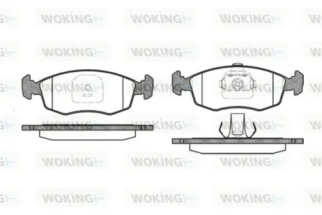 Колодки дискового тормоза WOKING P072310