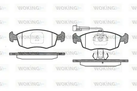 Колодки гальмівні WOKING P072312