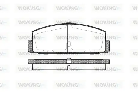 Колодки гальмівні диск. задн. (вир-во Remsa) Mazda 6 1.8 02-08,Mazda 6 1.8 07-,Mazda 6 1.8 08- (P0793.30) WOKING P079330