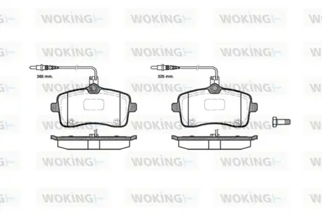 Колодки гальмівні диск. перед. (вир-во Remsa) Peug 407 04> (P10023.04) WOKING P1002304