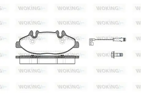 Колодки гальмівні диск. перед. (вир-во Remsa) MB Vito 639 (P10093.02) WOKING P1009302
