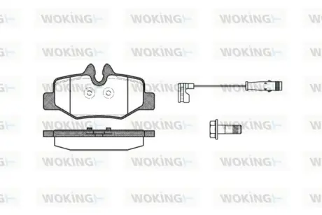 Колодки гальмівні диск. задн. (вир-во Remsa) MB Vito 639 Bosch ver. (P10103.02) WOKING P1010302