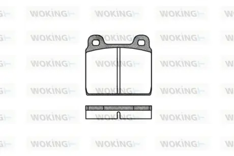 Гальмівна колодка дискова Woking WOKING P1023.00