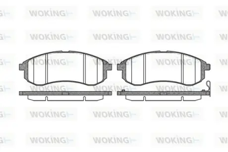 Колодки гальмівні WOKING P1029301