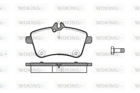 Колодки гальмівні (передні) MB A-class (W169)/B-class (W245) 04-12 WOKING P10303.00