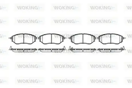 Гальмівна колодка дискова Woking WOKING P10373.02