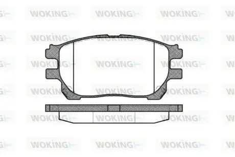 Колодки гальмівні WOKING P1043300
