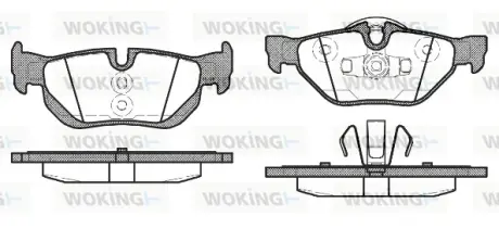 Колодки гальмівні диск. задн. (вир-во Remsa) BMW 1e87 2.0i 2.0d (06-12) (P10453.10) WOKING P1045310