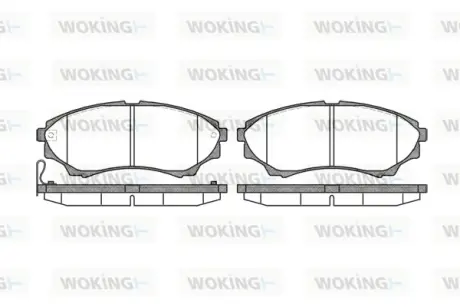 Гальмівні колодки пер. FORD RANGER/MAZDA B-SERIE 2.5-3.0 98-15 WOKING P1051300