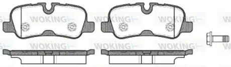 Колодки гальмівні (задні) Land Rover Discovery III/IV 04-/Range Rover 02- WOKING P10593.10