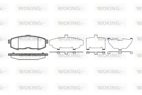 Колодки гальмівні диск. задн. (вир-во Remsa) Mazda MPV II 2.0d 2.3i (02-06) (P10603.00) WOKING P1060300