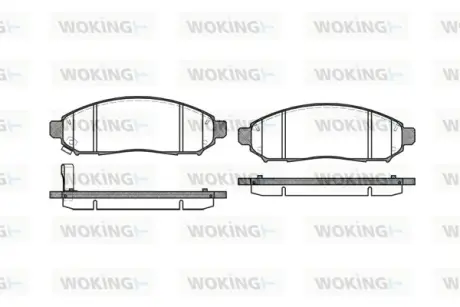 Гальмівна колодка дискова Woking WOKING P10623.01